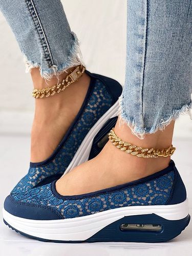 Traspirante Contrasto Pizzo Slip on Scarpe da ginnastica - Noracora - Modalova