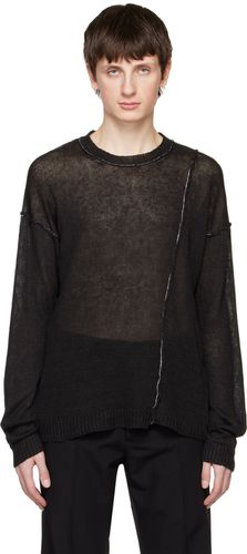 Black Asymmetric Sweater - Isabel Benenato - Modalova