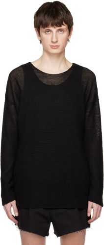 Black Round Neck Sweater - Isabel Benenato - Modalova