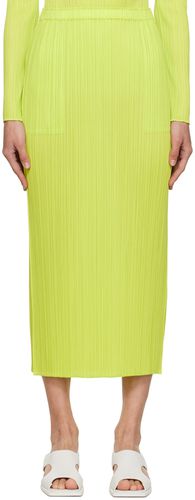 Green Basic Midi Skirt - Pleats Please Issey Miyake - Modalova