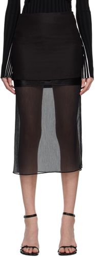 Helmut Lang Black Combo Midi Skirt - Helmut Lang - Modalova