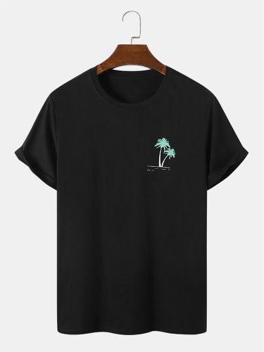 Uomo Palm Tree Print O Collo Soft T-shirt comode - ChArmkpR - Modalova