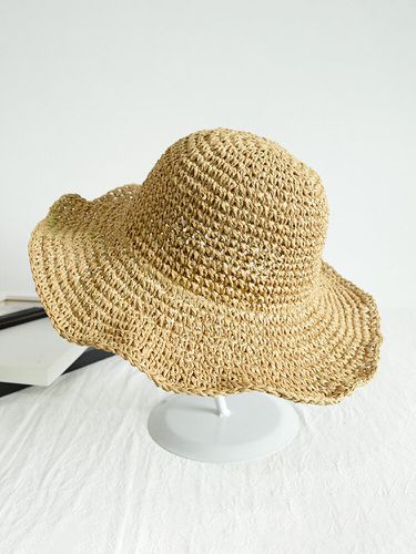 Cappello di Paglia Pieghevole da Donna Cappello da Spiaggia Cappello da Spiaggia con Protezione Solare per Vacanze - JASSY - Modalova