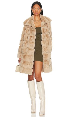 X REVOLVE Faux Fur Long Coat in . Size M, L - Adrienne Landau - Modalova