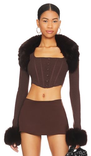 Faux Fur Knit Bolero in . Size S, XS, XXS - DANIELLE GUIZIO - Modalova