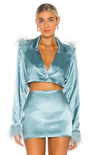 Feathered Double Breasted Cropped Blazer in . Size M, S - DANIELLE GUIZIO - Modalova