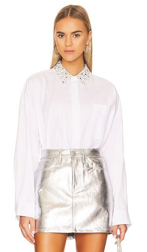Alessandra Oversized Shirt with Jeweled Collar in . Size M, XL - GRLFRND - Modalova