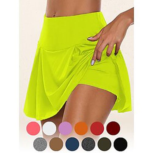 Women's Tennis Skirts Yoga Shorts Yoga Skirt Quick Dry Lightweight 2 in 1 Seamless Yoga Fitness Gym Workout Skort Bottoms 1# 2# 3# Plus Size Sports Activewear - Ador IT - Modalova