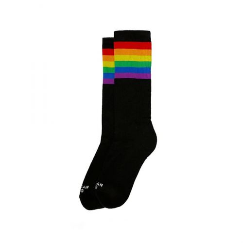 Calze americane Rainbow Pride Calze nere medio alte - Calcetines clásicos - Taglia: UNICA - American Socks - Modalova